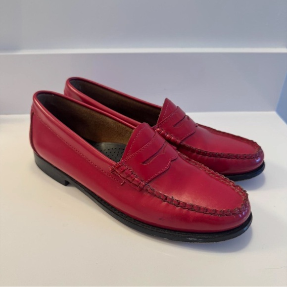 Red Leather Loafers - Picture 2 of 6